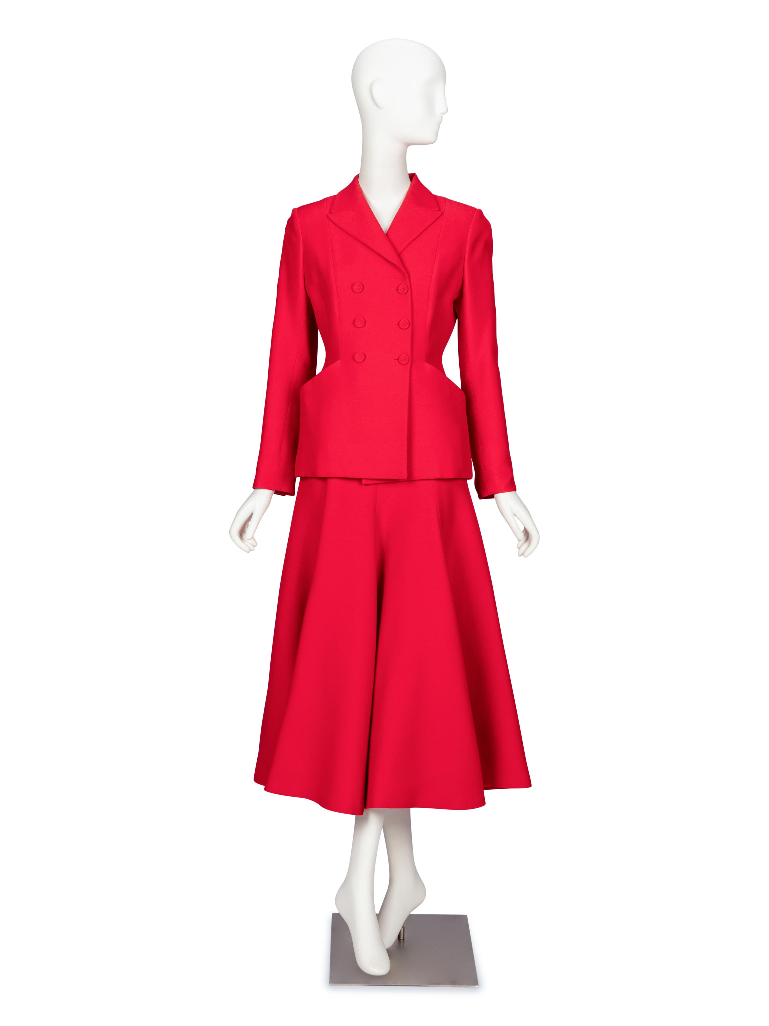 Christian Dior, Red 'Bar' Skirt Suit
