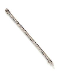 ART DECO, DIAMOND AND SYNTHETIC SAPPHIRE BRACELET