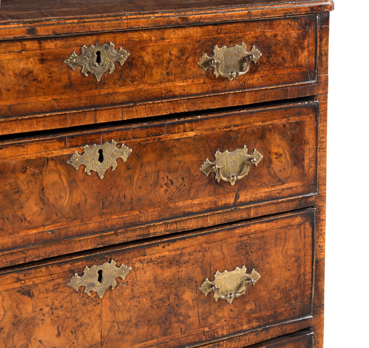 A George I Walnut Chest of Drawers