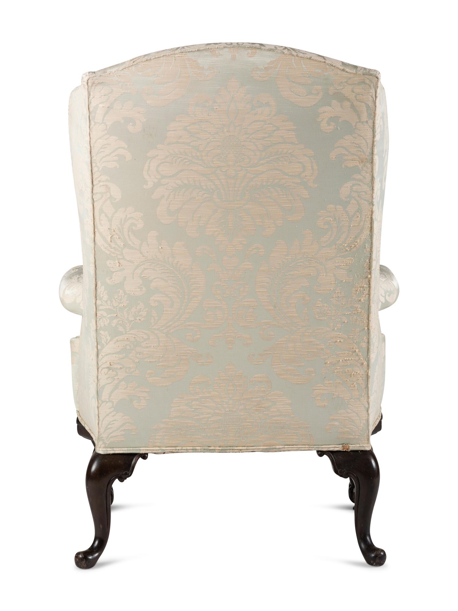 A Chippendale Style Claw and Ball Foot Easy Chair