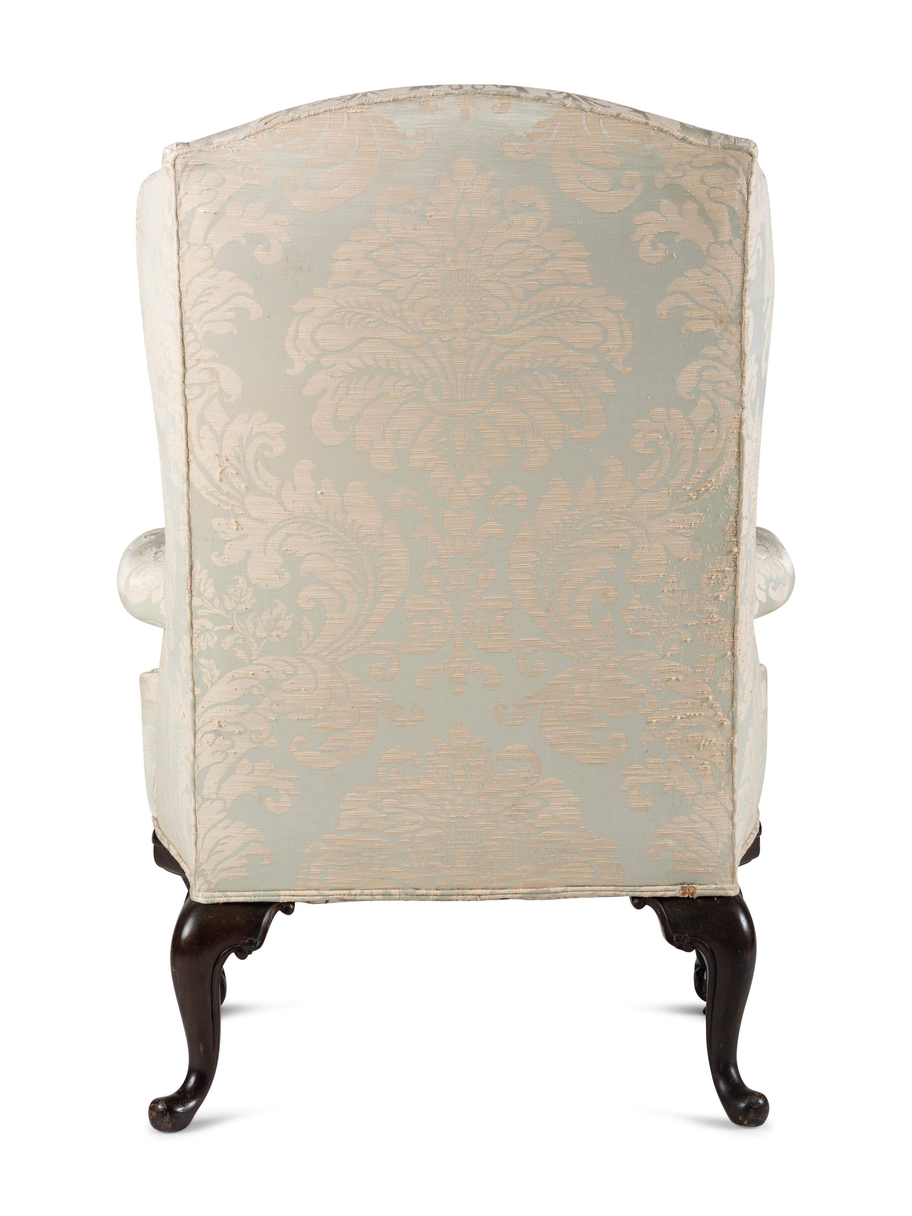 A Chippendale Style Claw and Ball Foot Easy Chair