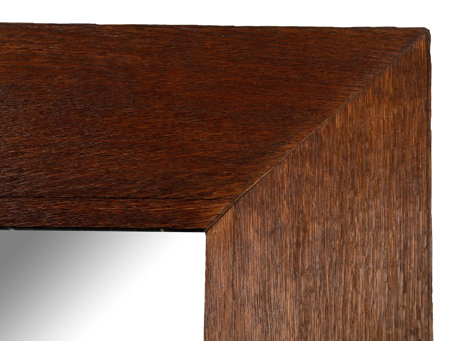 An Art Deco Rectangular Oak Mirror — FRENCH, CIRCA 1930
