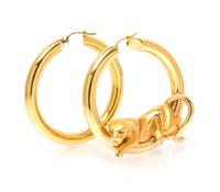 A Pair of 18 Karat Yellow Gold Hoop Earrings, 8.60 dwts.