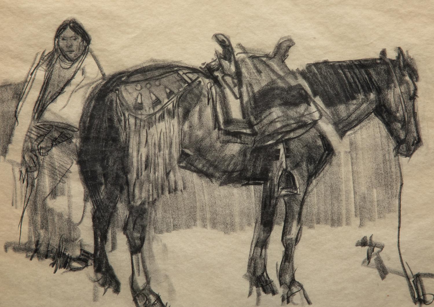 Native American with Horse