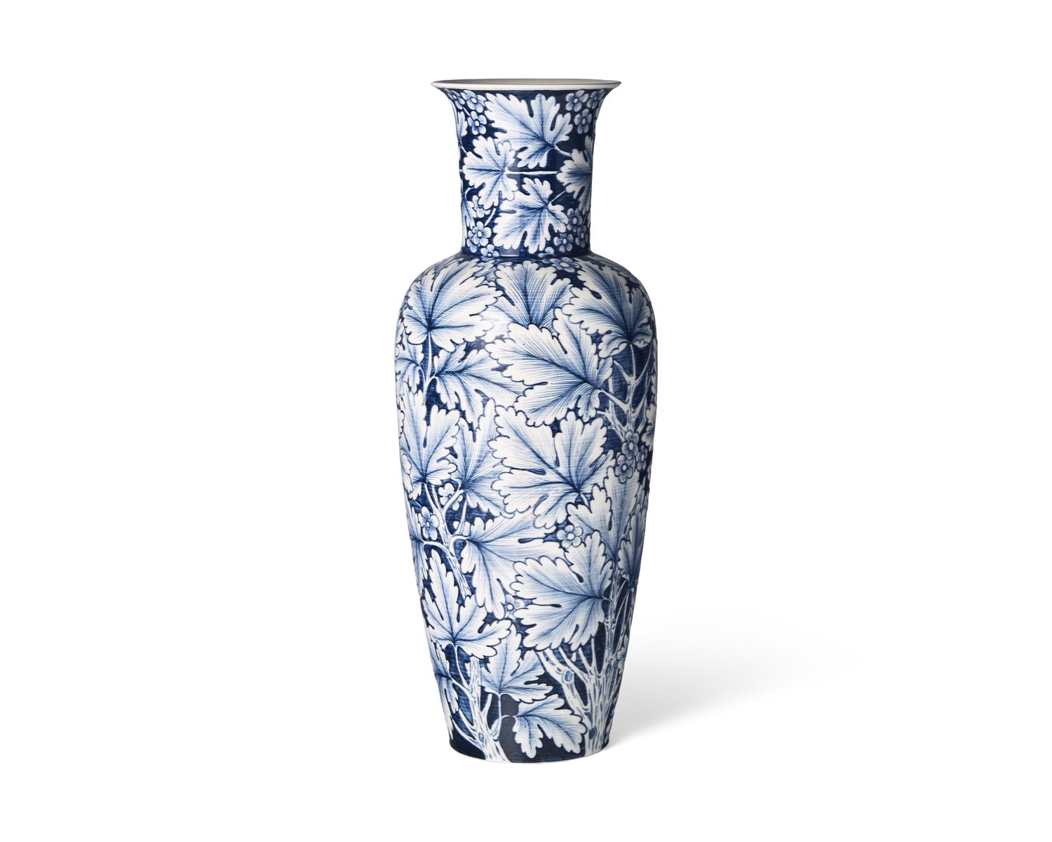 A Wedgwood Blue and White Creamware Vase