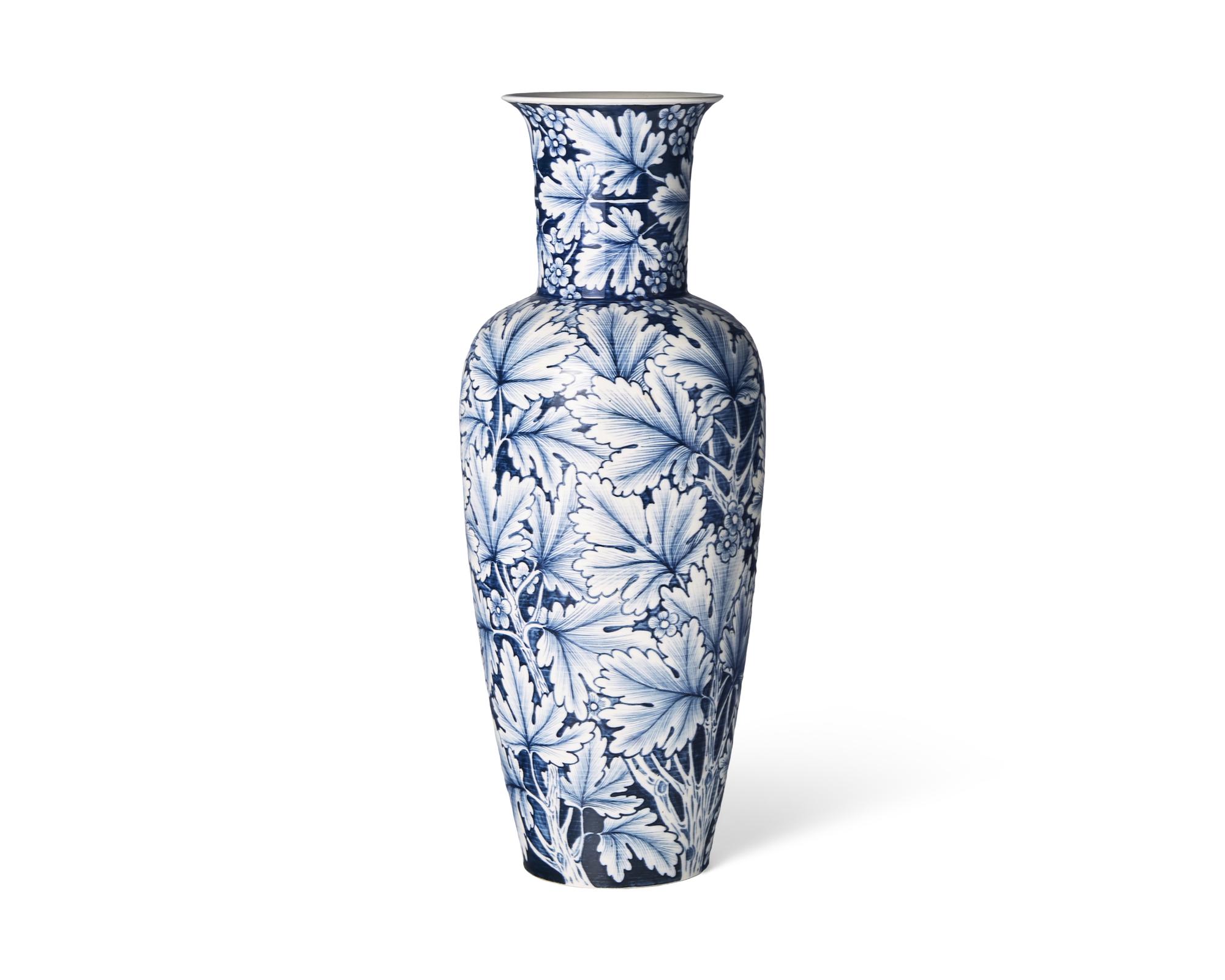 A Wedgwood Blue and White Creamware Vase