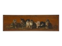 A Row of Eight Kittens , 1911