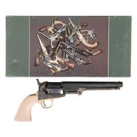 Replica Engraved Colt M1851 Navy Percussion Revolver in Box by Armi San Marco