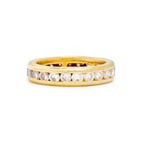 YELLOW GOLD AND DIAMOND ETERNITY BAND