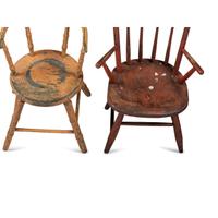 Four Paint Decorated Windsor Style Child's Chairs