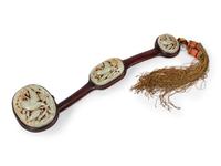 A Chinese Carved Jadeite and Hardwood Scepter
