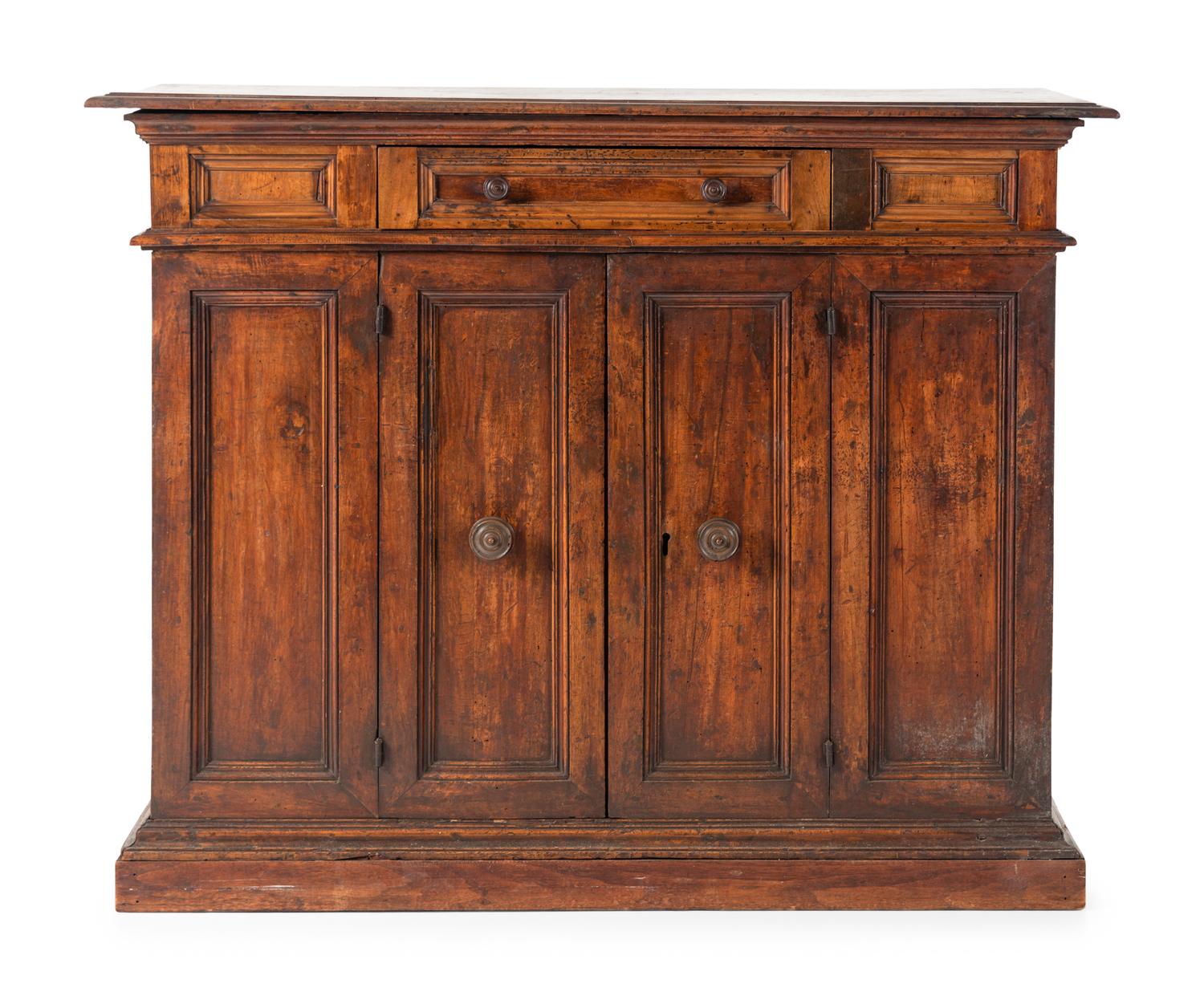 An Italian Baroque Walnut Cabinet