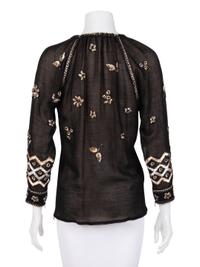 Yves Saint Laurent Haute Couture Embellished Silk Top, 1970-2000s