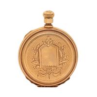 WALTHAM, 14K YELLOW GOLD HUNTER CASE POCKET WATCH