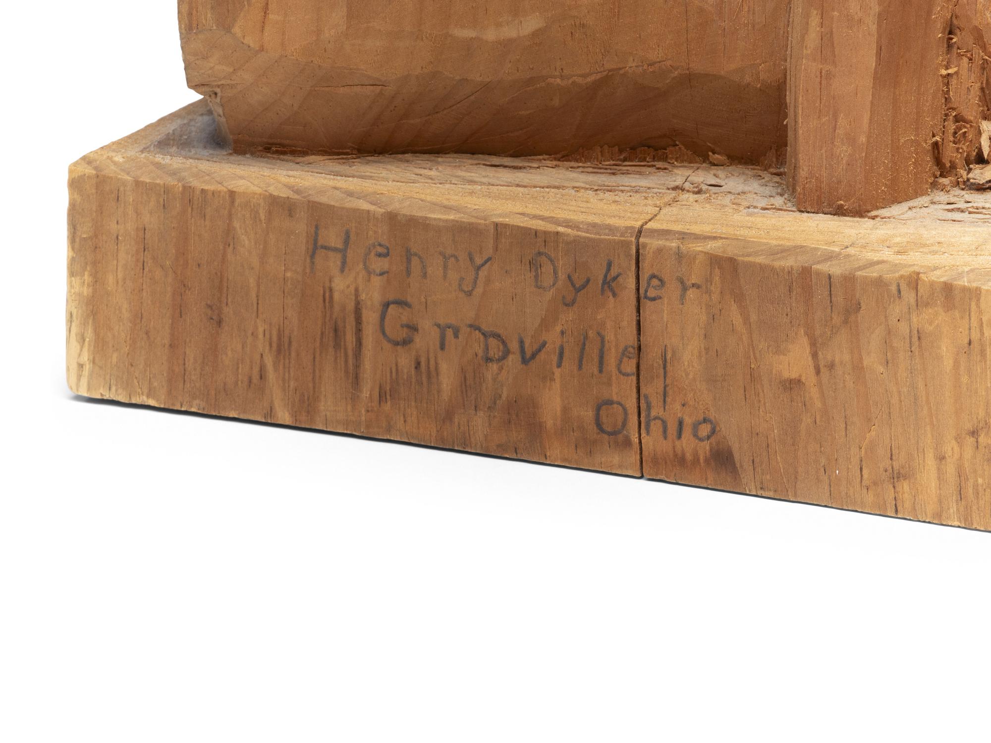 A Folk Art Carved Pine Group of Lumberjacks