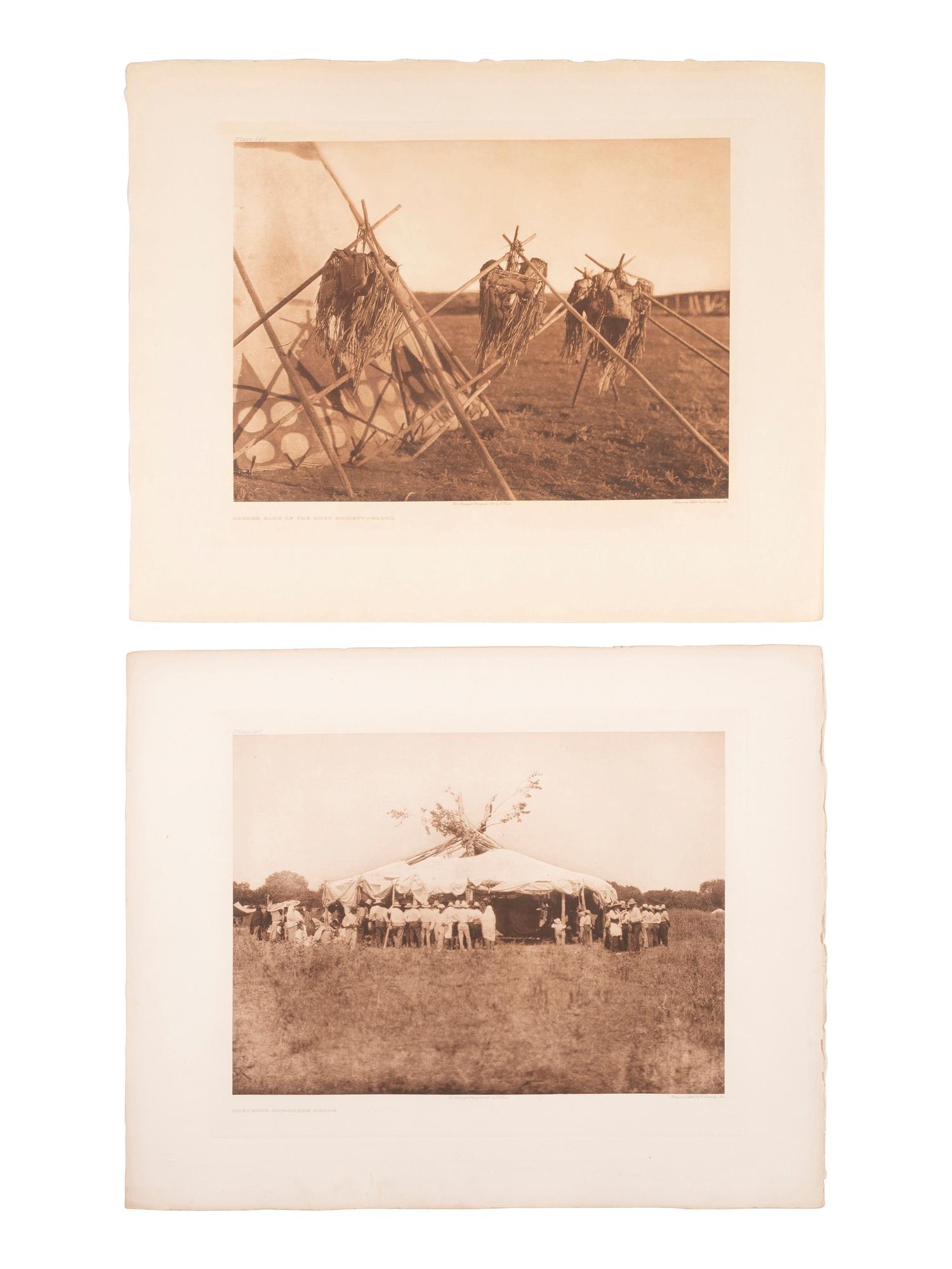 CURTIS, Edward (1868-1952). A group of 25 portfolio photogravures from the North American Indian.