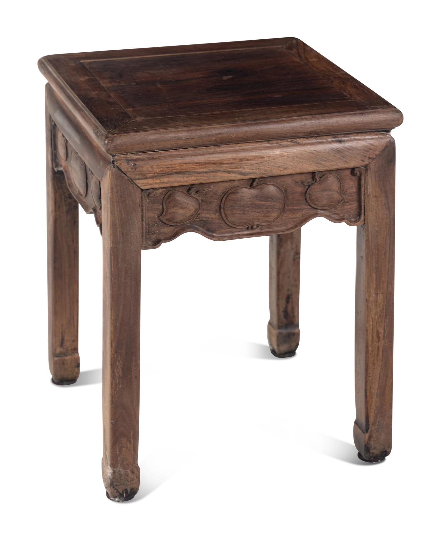 Two Chinese Hardwood Side Tables