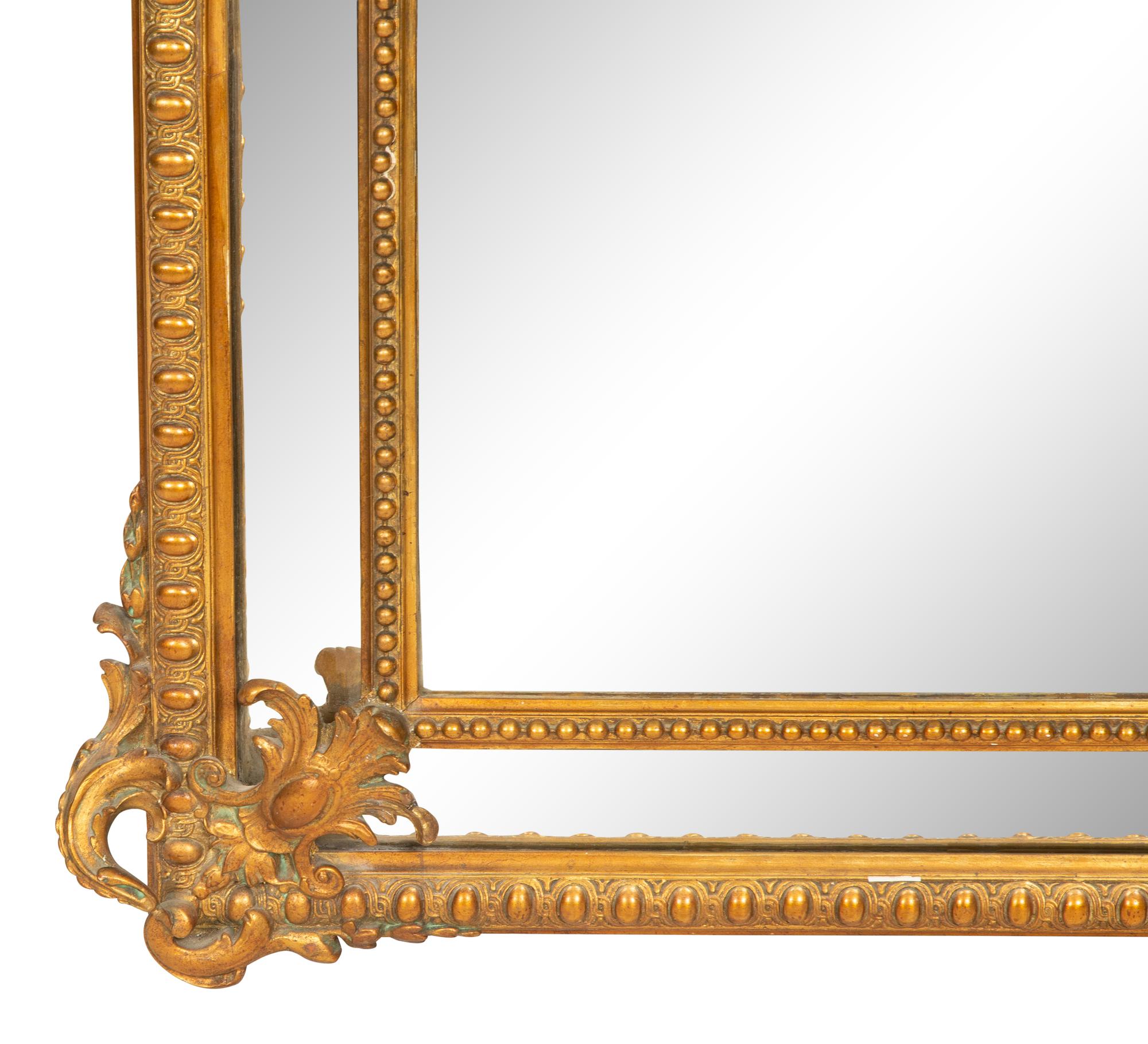 A Napoleon III Style Giltwood Mirror