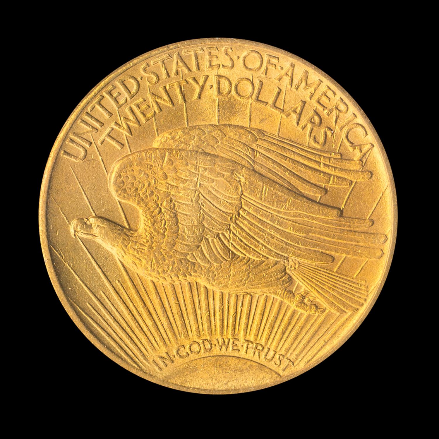 A United States 1913-S St. Gaudens $20 Gold Coin