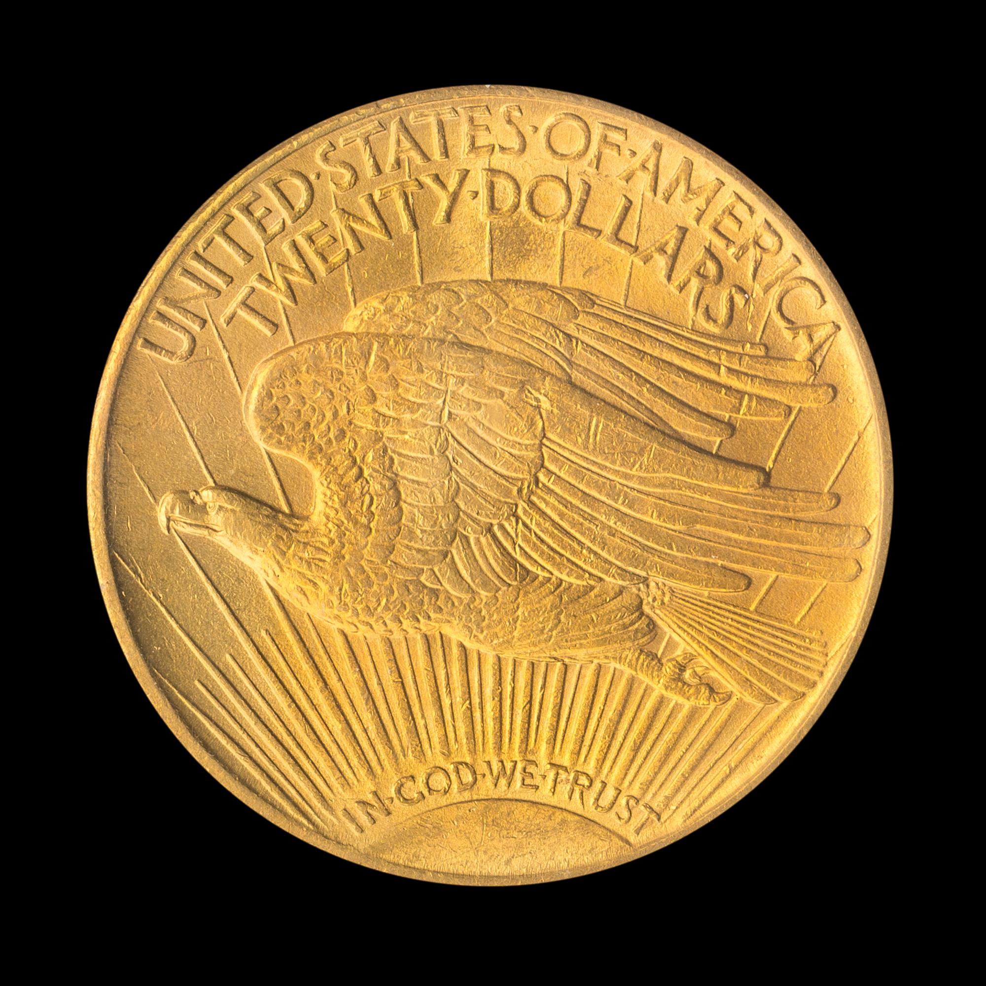 A United States 1913-S St. Gaudens $20 Gold Coin