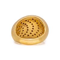 YELLOW GOLD AND DIAMOND BOMBE RING