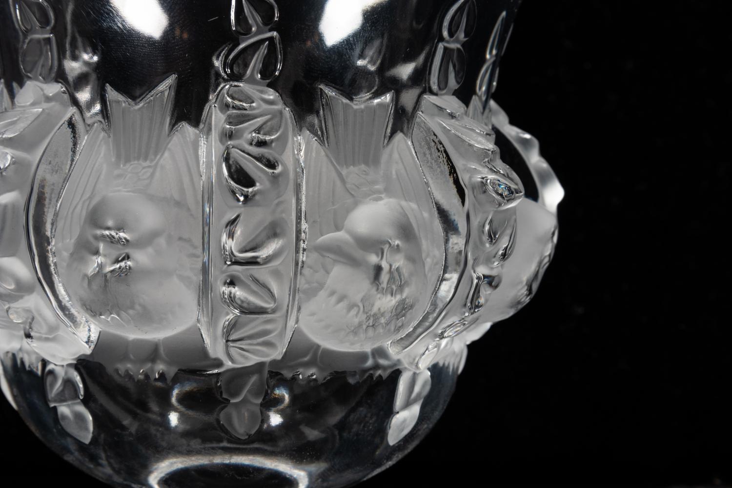 A Pair of Lalique Dampierre Vases