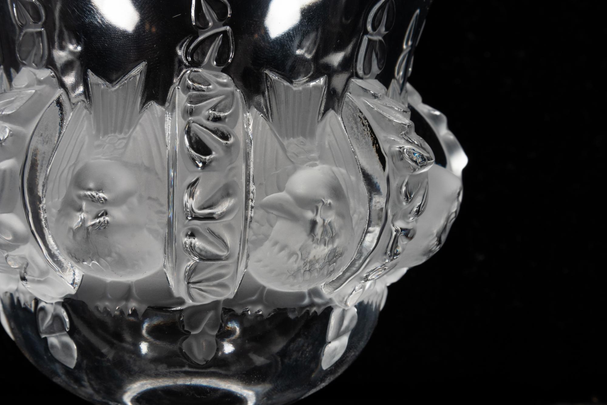 A Pair of Lalique Dampierre Vases
