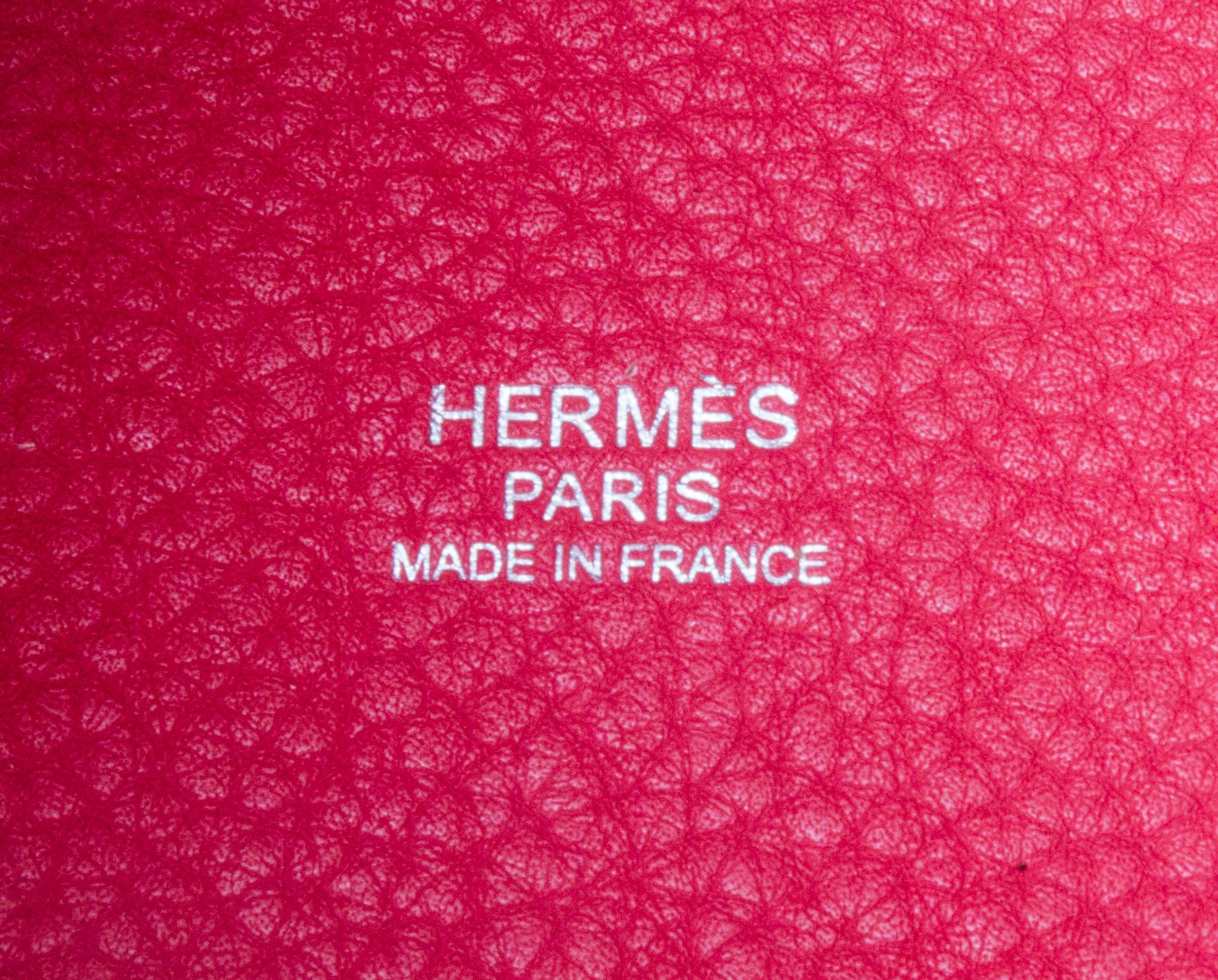 An Hermes Bougainvillea Taurillon Clemence Picotin Lock MM Handbag, 9" x 8.5" x 7".