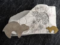 Bear Tufa Mold and Silver and Gold Preforms