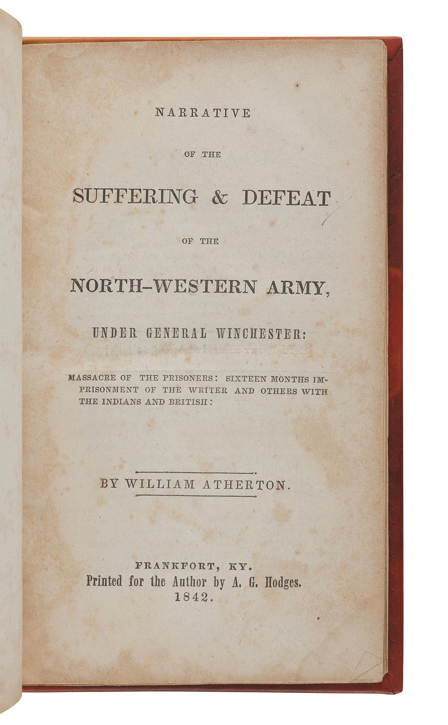 [KENTUCKY & WESTERN SETTLEMENT NARRATIVES]. A Group of 7 works, comprising: