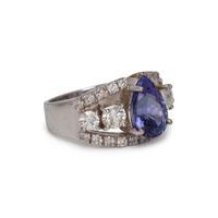 TANZANITE AND DIAMOND RING