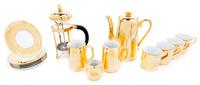 A Royal Worcester Porcelain Tea and Coffee Set Height of press 8 1/2 inches.