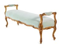 A Louis XV Style Giltwood Bench