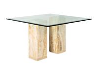 A Contemporary Marble and Glass Console Table