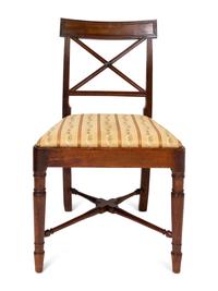 A Set of Six Regency Mahogany Dining Chairs
