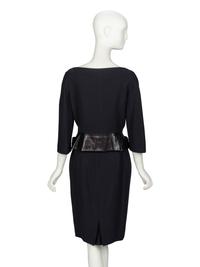 Christian Dior, Leather-Trim Skirt Suit