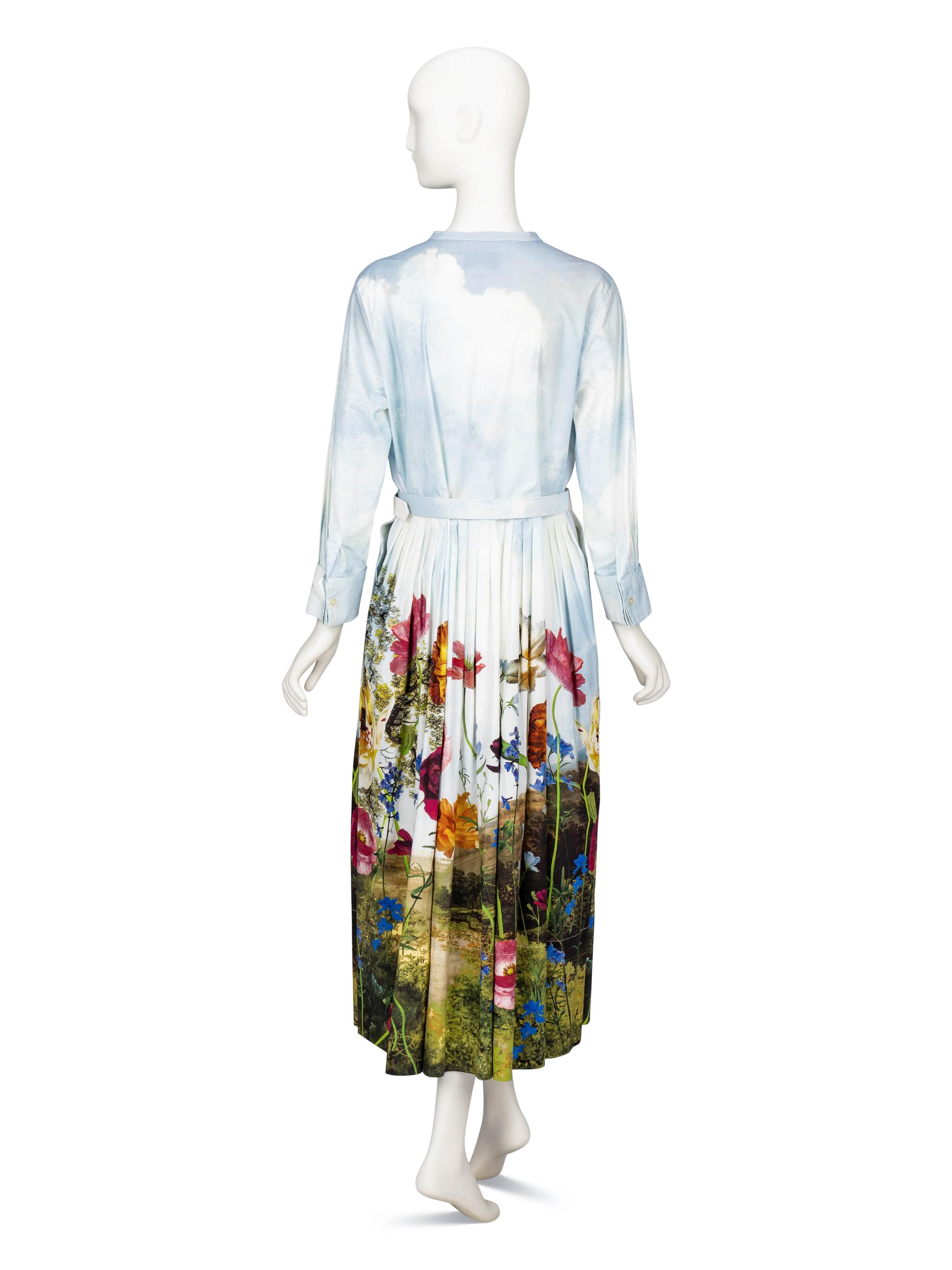 Oscar de la Renta, Floral Print Belted Shirtdress