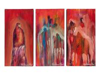Three Works: Maiden , Two Riders and Red Horsemen