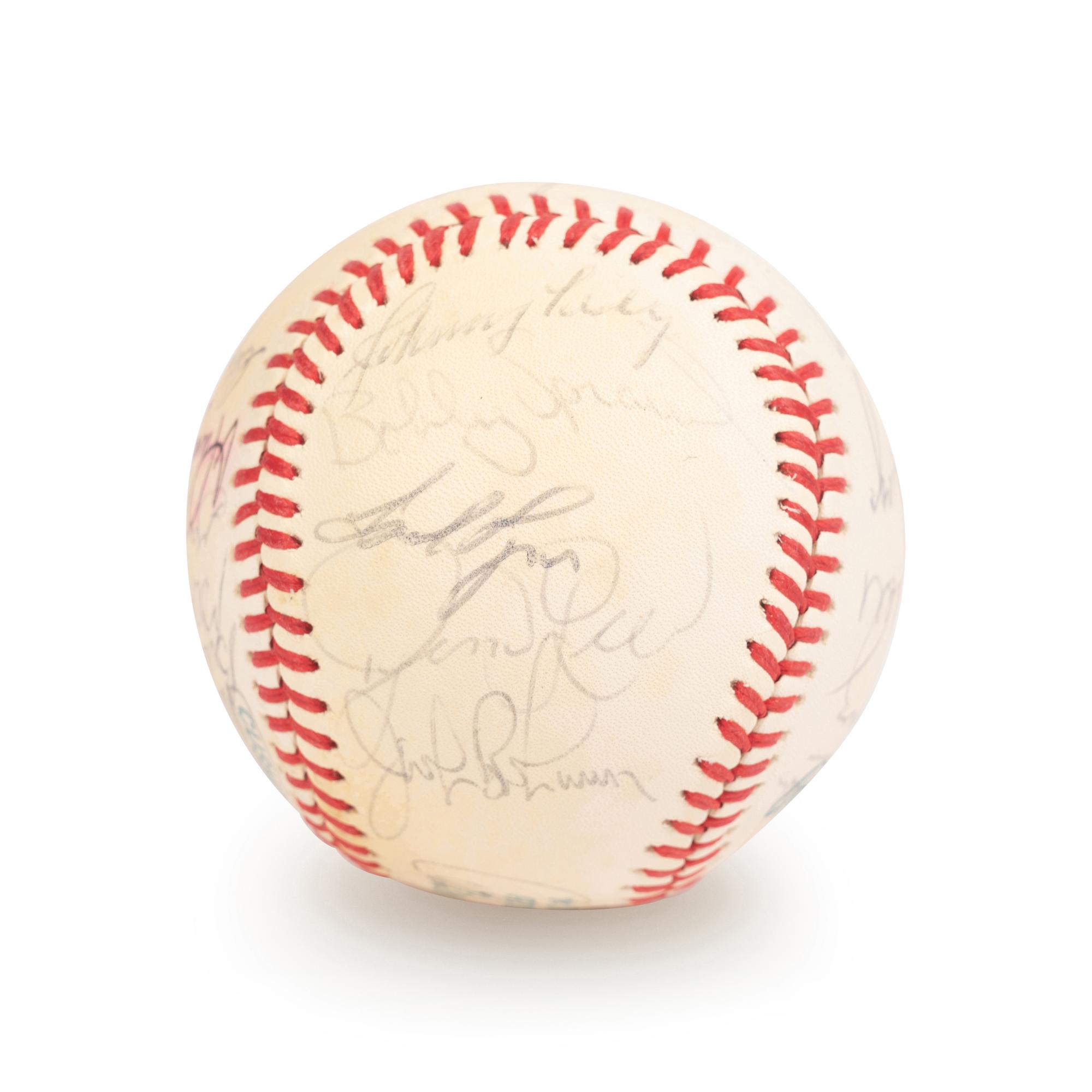 A 1978 Boston Red Sox Team Signed Autograph Baseball with 23 Signatures (Beckett Authentication Services Letter BAS Certified),