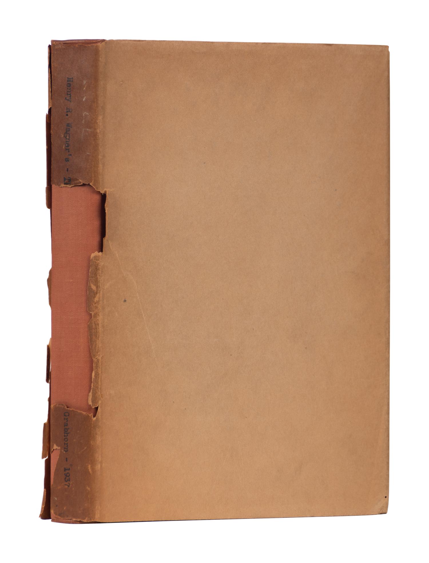 [GRABHORN PRESS]. WAGNER, Henry R. (1862 - 1957). The Plains and the Rockies . Charles Camp, editor. San Francisco: The Grabhorn Press, 1937.