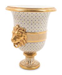 A French Parcel Gilt Porcelain Wine Cooler