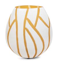 A Contemporary White Overlay Glass Lamp