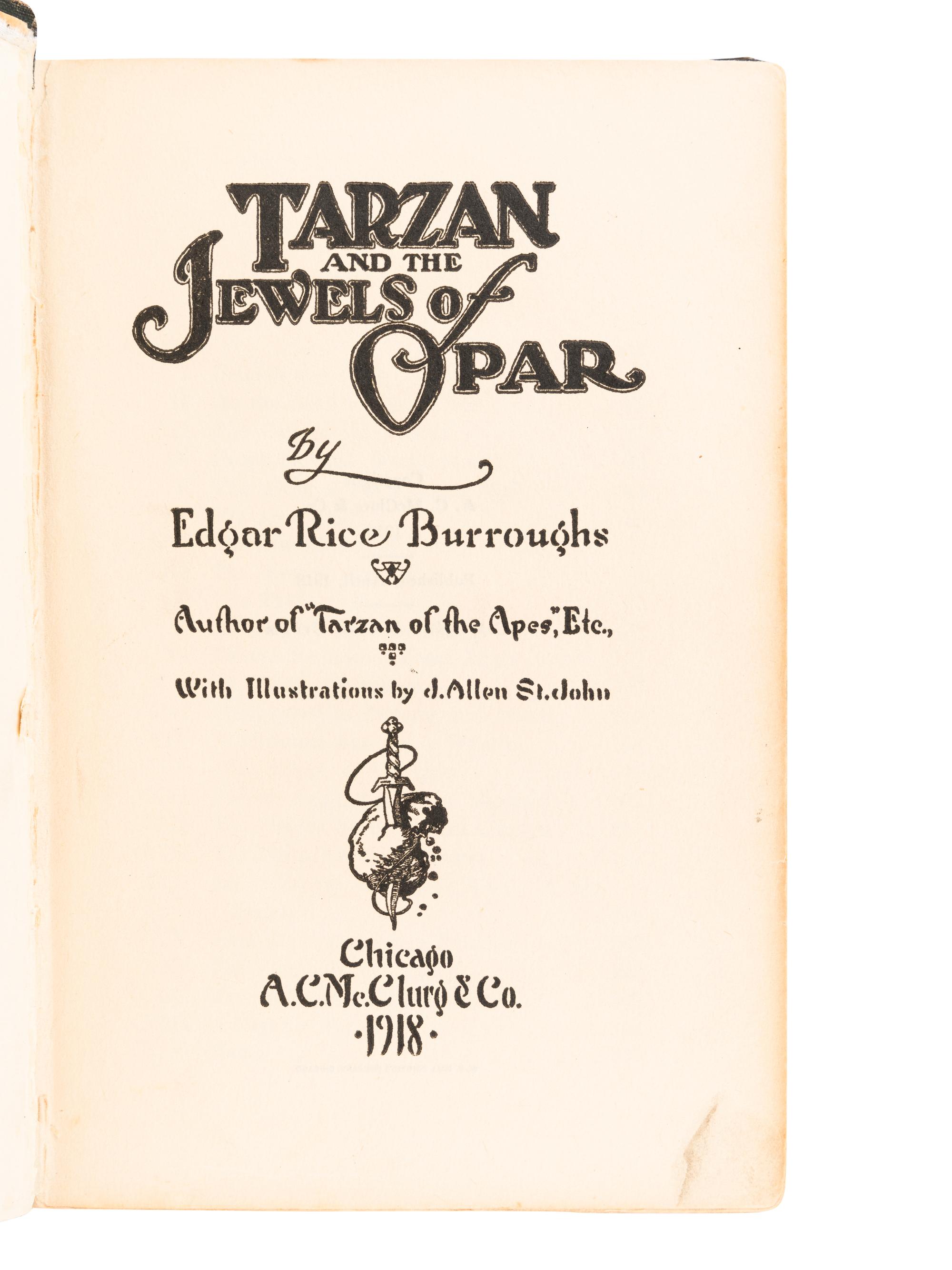 BURROUGHS, Edgar Rice (1875-1950). A group of 12 works, including: