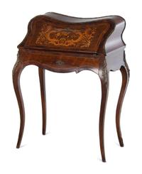 A Louis XV Style Marquetry Slant-Front Writing Desk