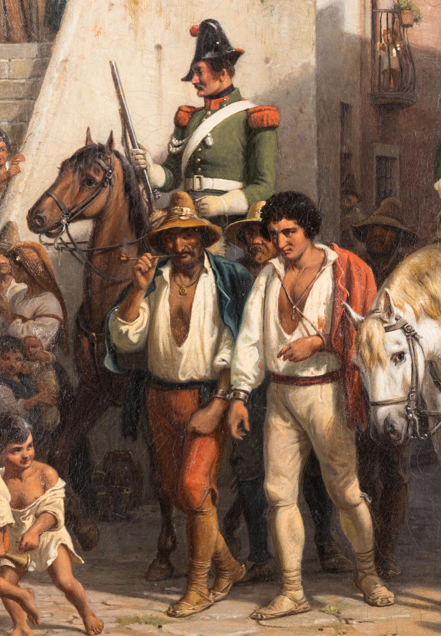 Italian Peasants Under Arrest in a Village in the Roman Campagna, 1850