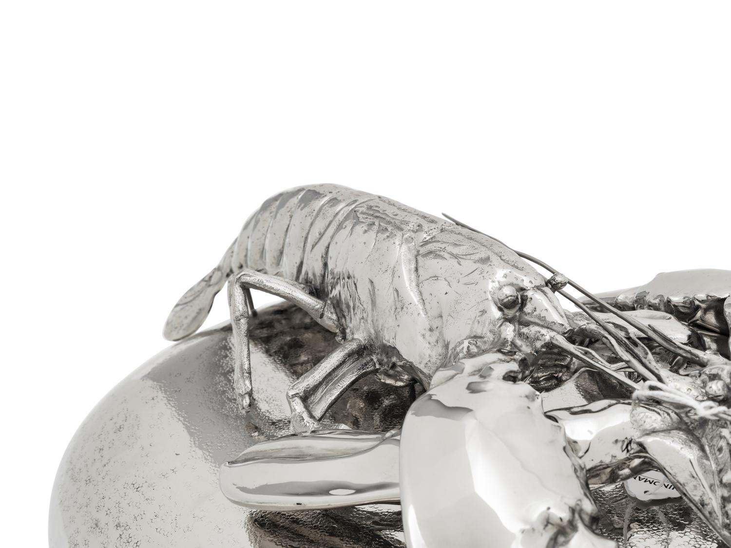 An Italian Silver-Plate Lobster Platter and Cover