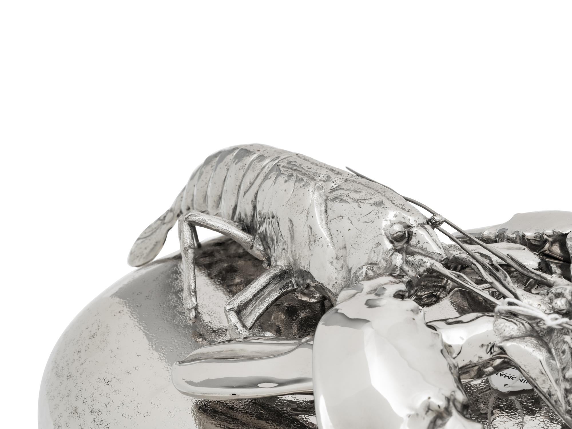 An Italian Silver-Plate Lobster Platter and Cover