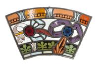 A Collection of Twelve Leaded Glass Windows Largest: 17 1/2 x 39 1/2 inches.