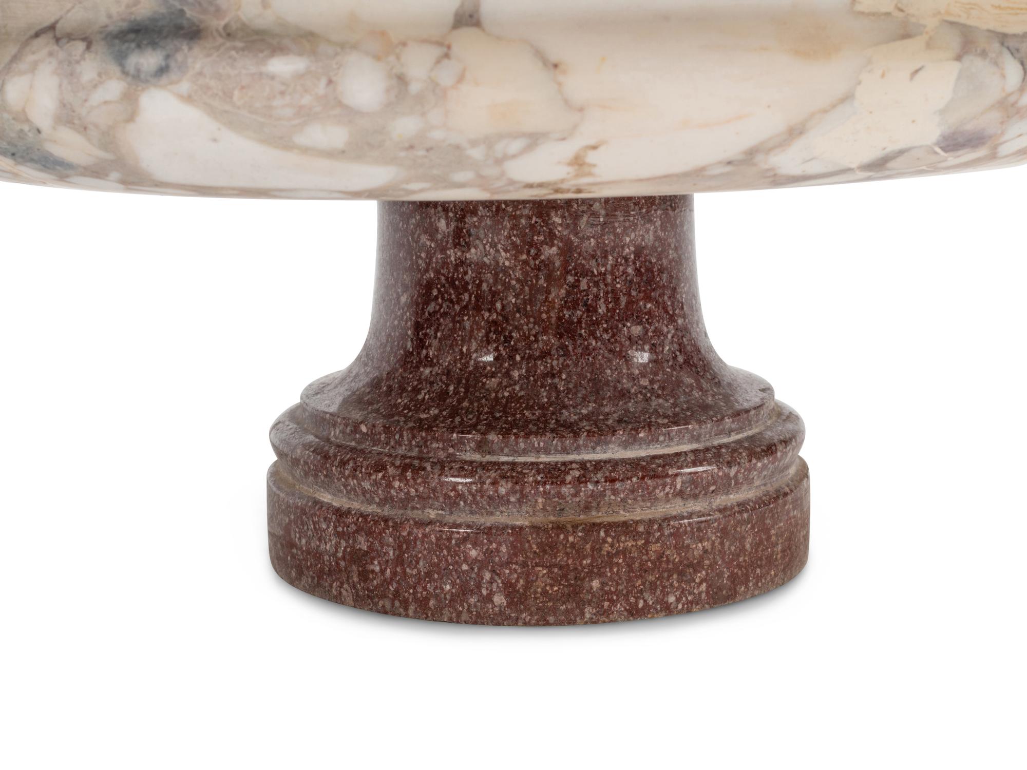 A Pair of Large Grand Tour Marble Tazze