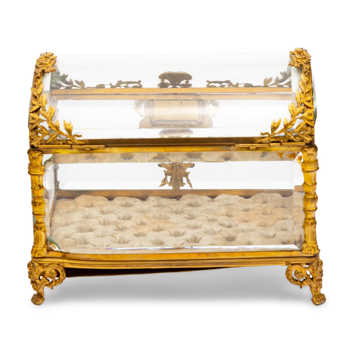 A French Gilt-Metal Mounted Glass Table Casket